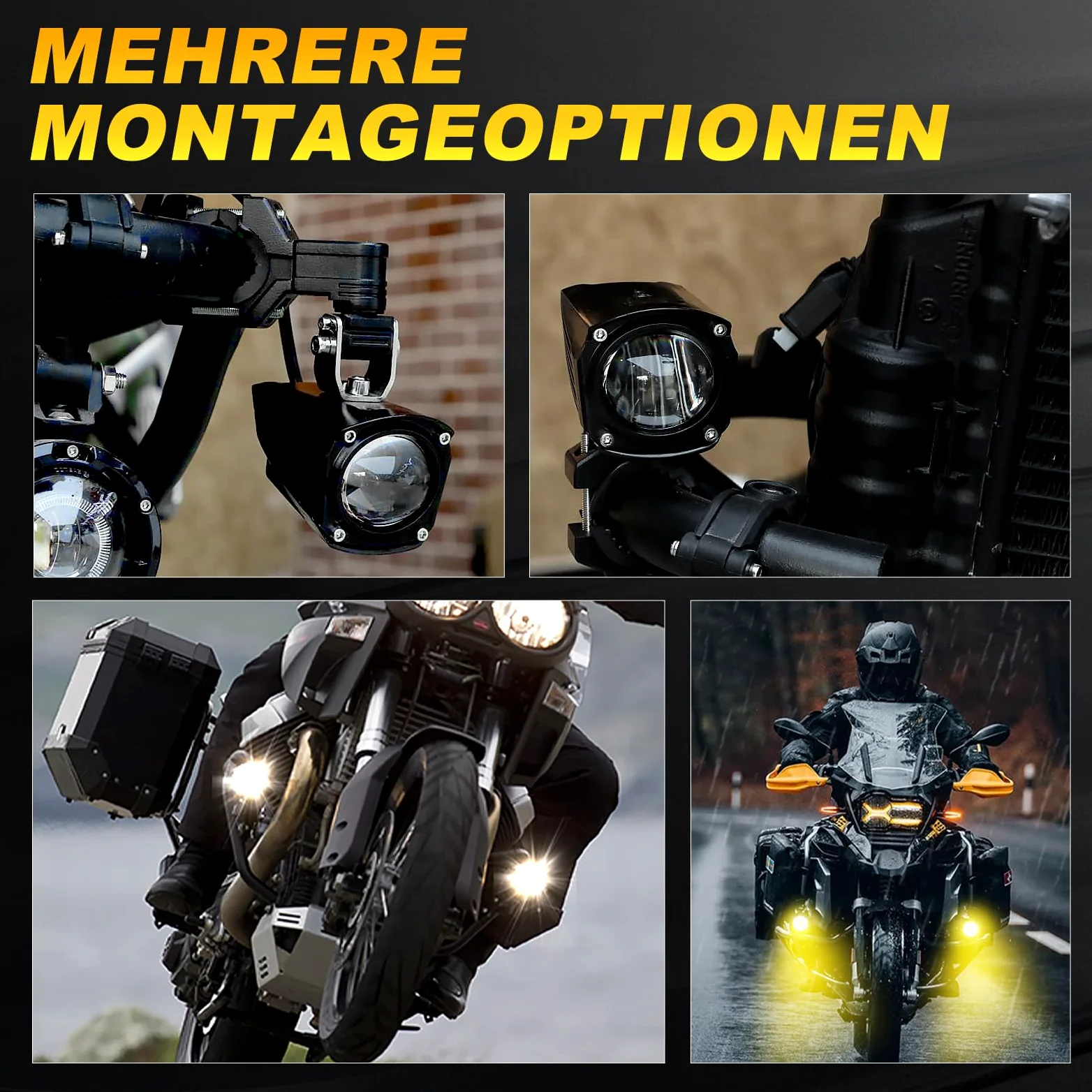 REALOVE Faros antiniebla LED para motocicleta