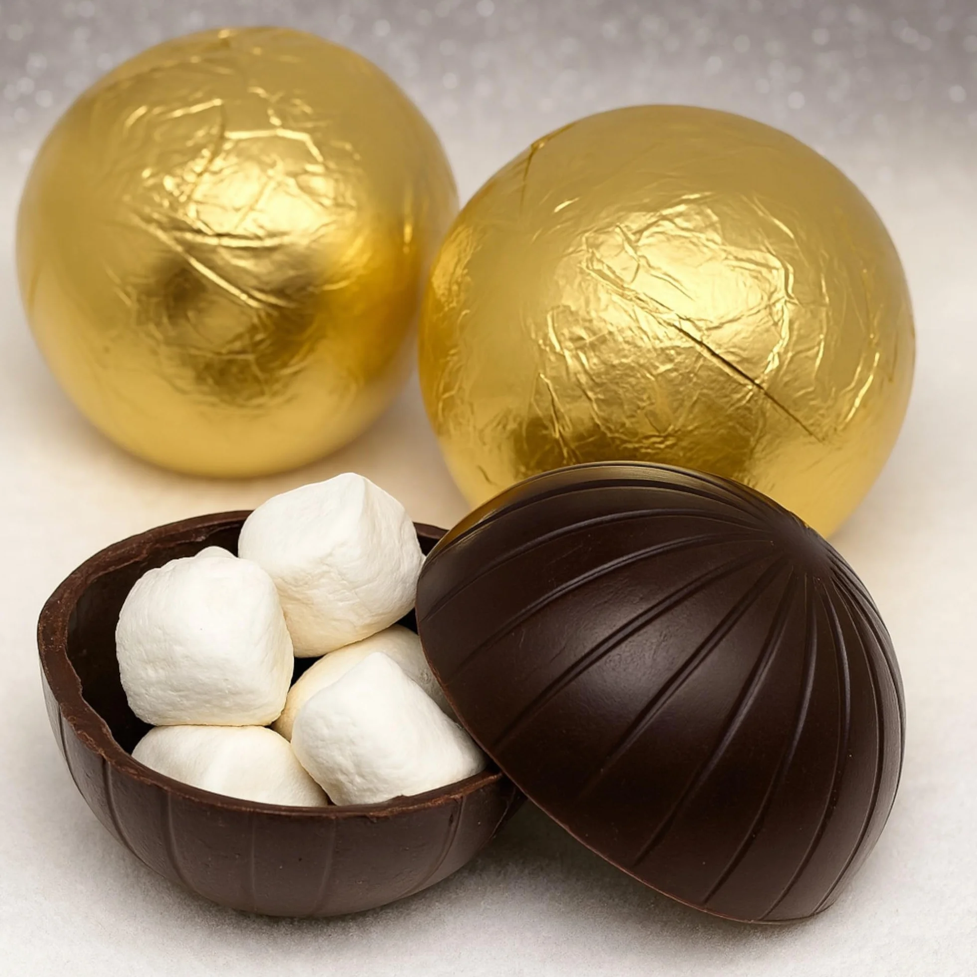 Magic Dark Chocolate ball set de bolas de chocolate con mini malvaviscos rellenos 3 cajas 9 bolas