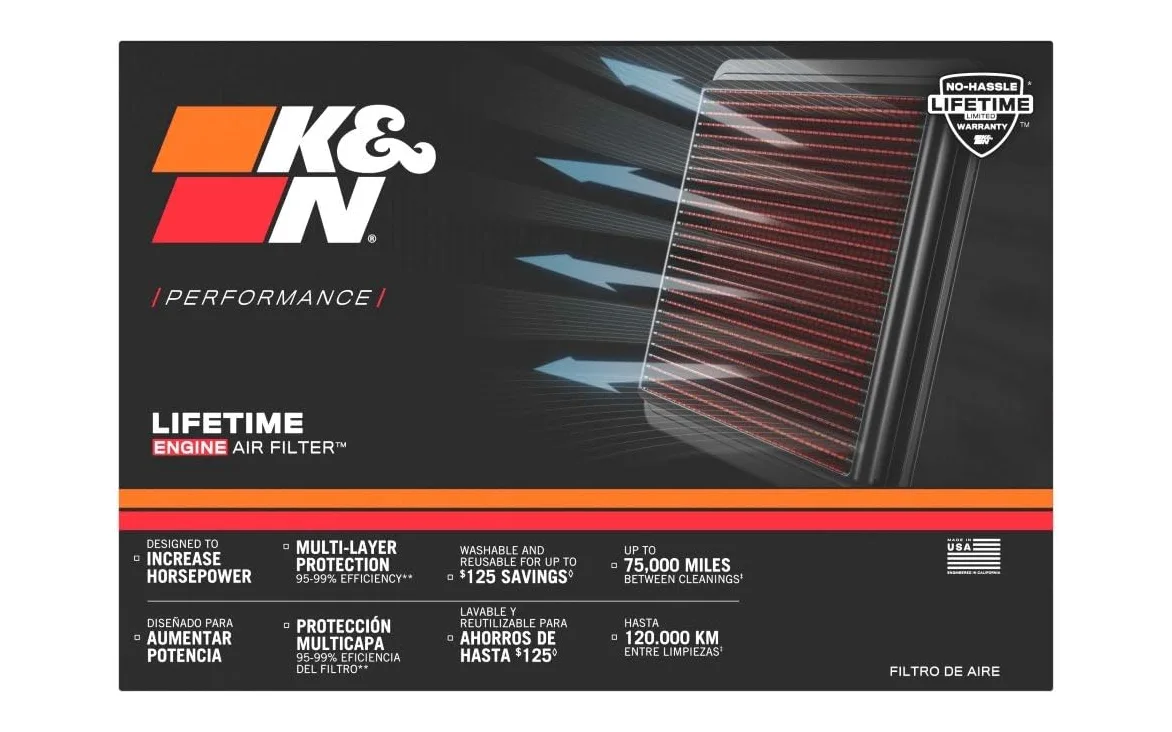 K&N 33-3033 Filtros de aire de repuesto Coche