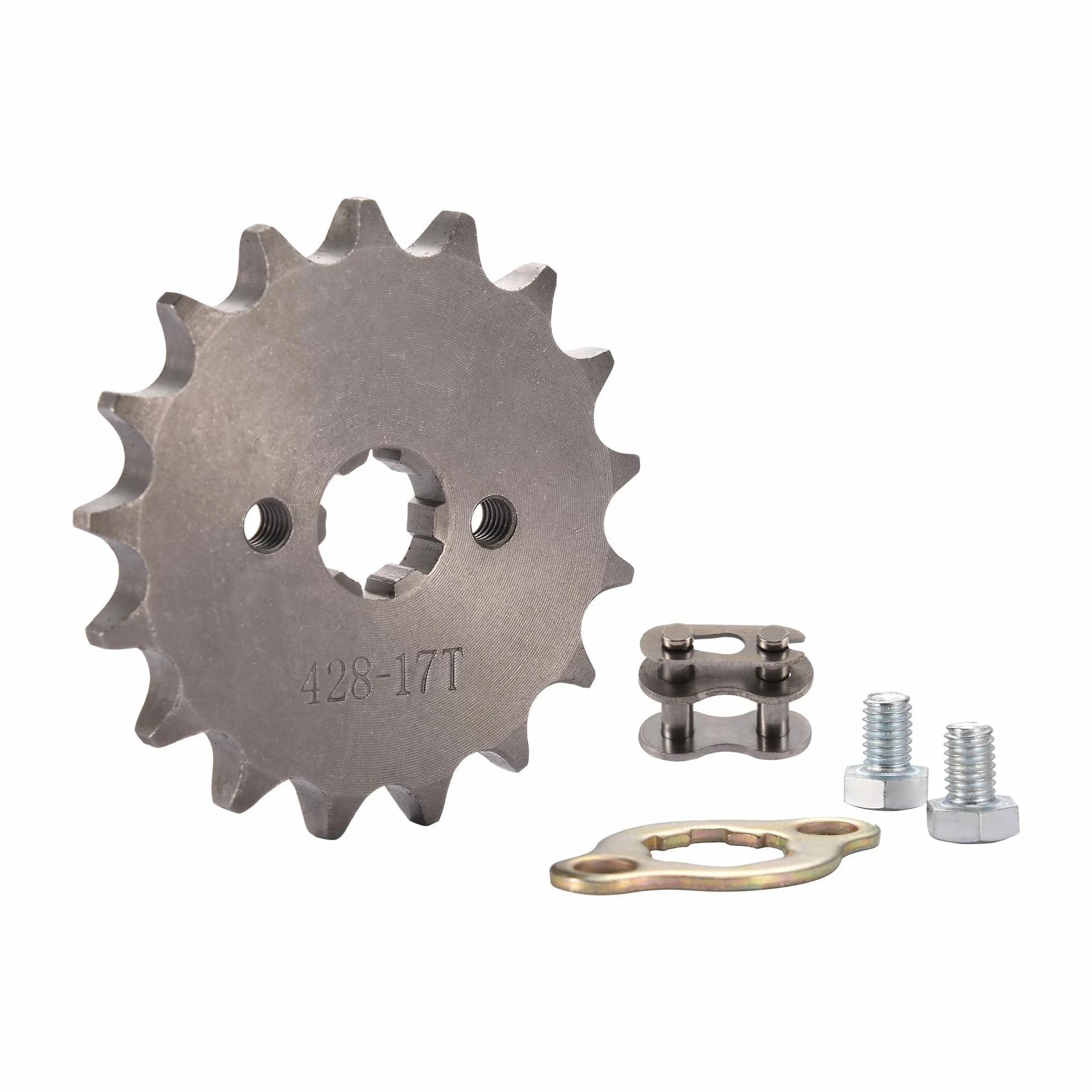 WOOSTAR Moto Piñon Delantero 428 de 17 Dientes 17mm para 50cc 70cc 90cc 110cc 125cc Dirt Pit Bike Mini Bike ATV 4 Wheeler Ciclomotor