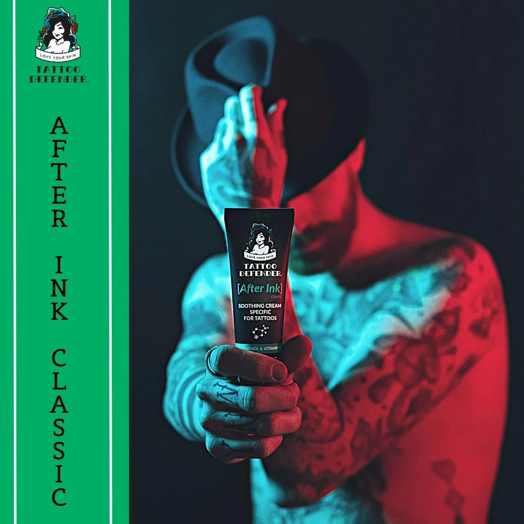 Tattoo Defender After Ink Classic 50 ml Crema Calmante y Hidratante para Tatuajes con Ácido Hialurónico