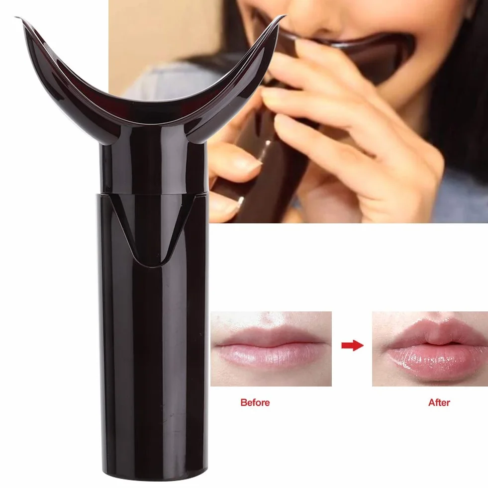 ANGGREK Lip Plumper Tool Succión Mejorador Manual Labios Belleza Rojo oscuro