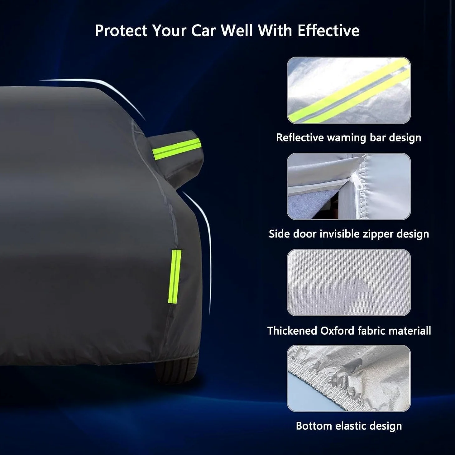 SePkus Funda para Coche Exterior para Opel GT (Roadster),2007-2010 Funda Coche,Funda Coche Impermeable,Cubre Coche Exterior,Transpirable,Protección UV con Cremallera(Color:J)