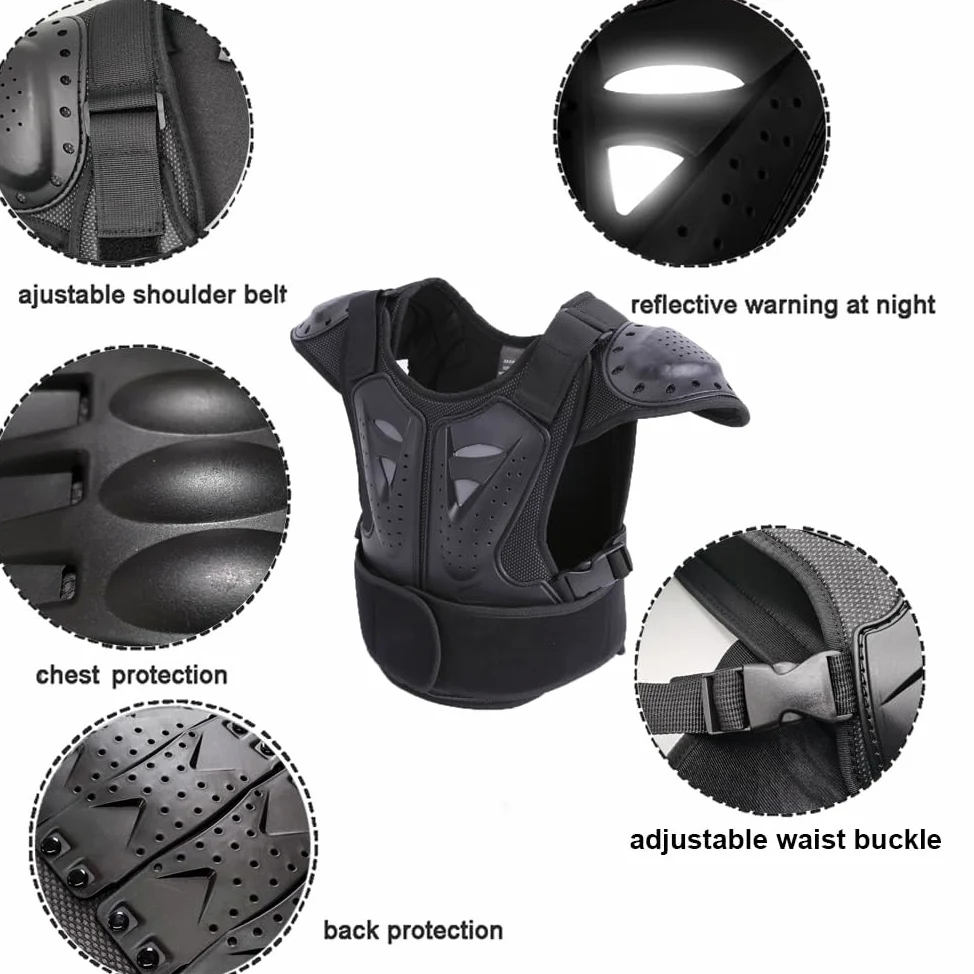 Armadura de Motocross para Niño, Corazas de Protección para Moto, Ropa de Moto para Niños, Protecciones Moto, Protector Pectoral Motocross