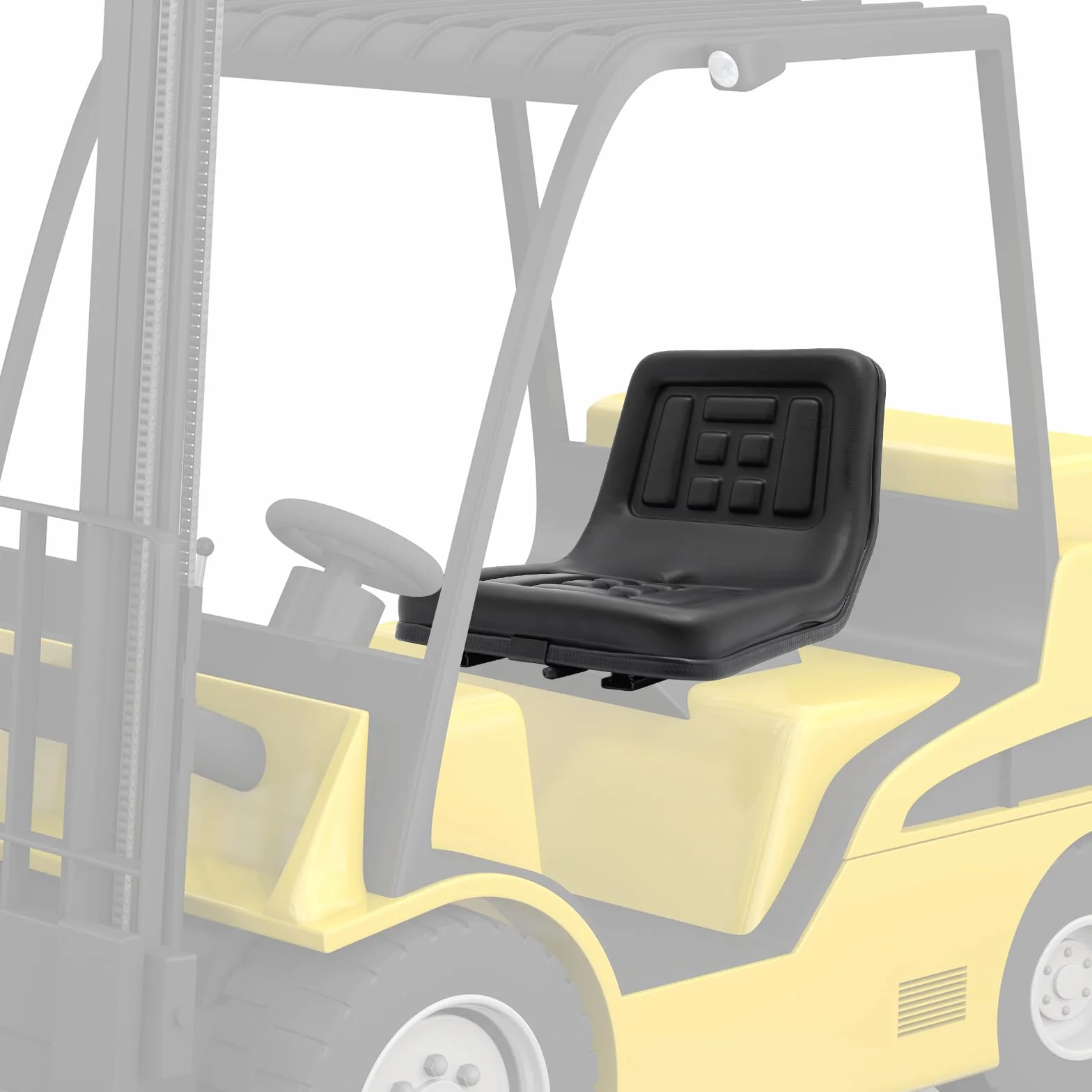 Asiento universal ajustable para carretilla elevadora tractor remolque 100 kg capacidad carga orificio drenaje