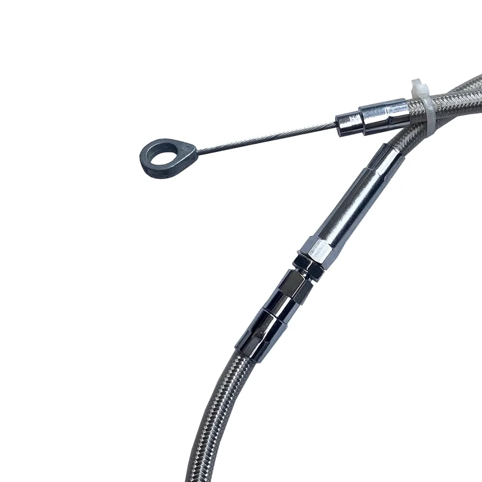 Cable de embrague trenzado acero inoxidable, 160CM, 63 ", para Touring para Softail para Dyna para Sportster XL 883 1200 1990 y posteriores