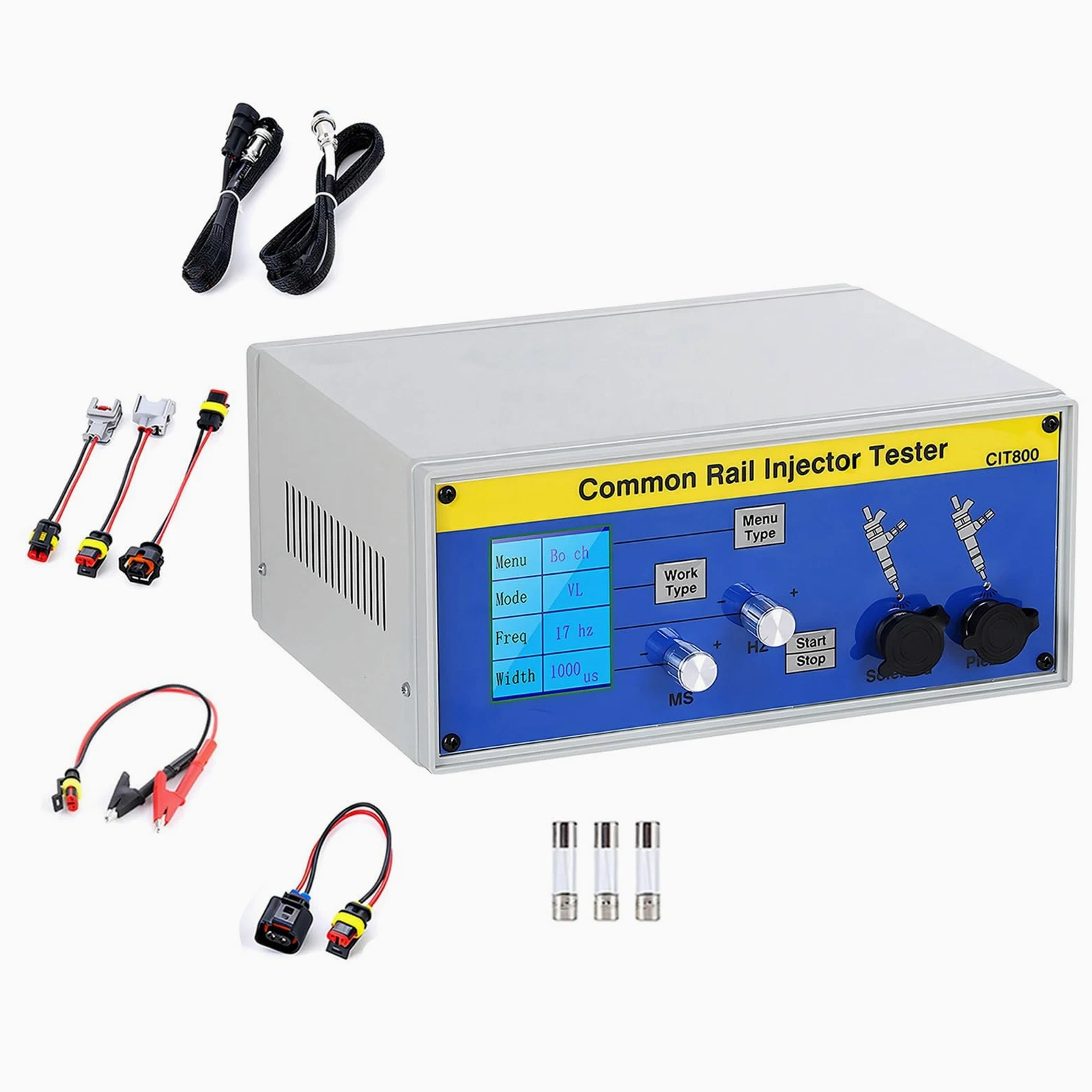 Tester Common Rail para Todos Los Sistemas Diesel,Herramienta de Calibración de Inyectores para Calibración,Probador de Inyectores Diesel para Simulación PWM(CIT800)
