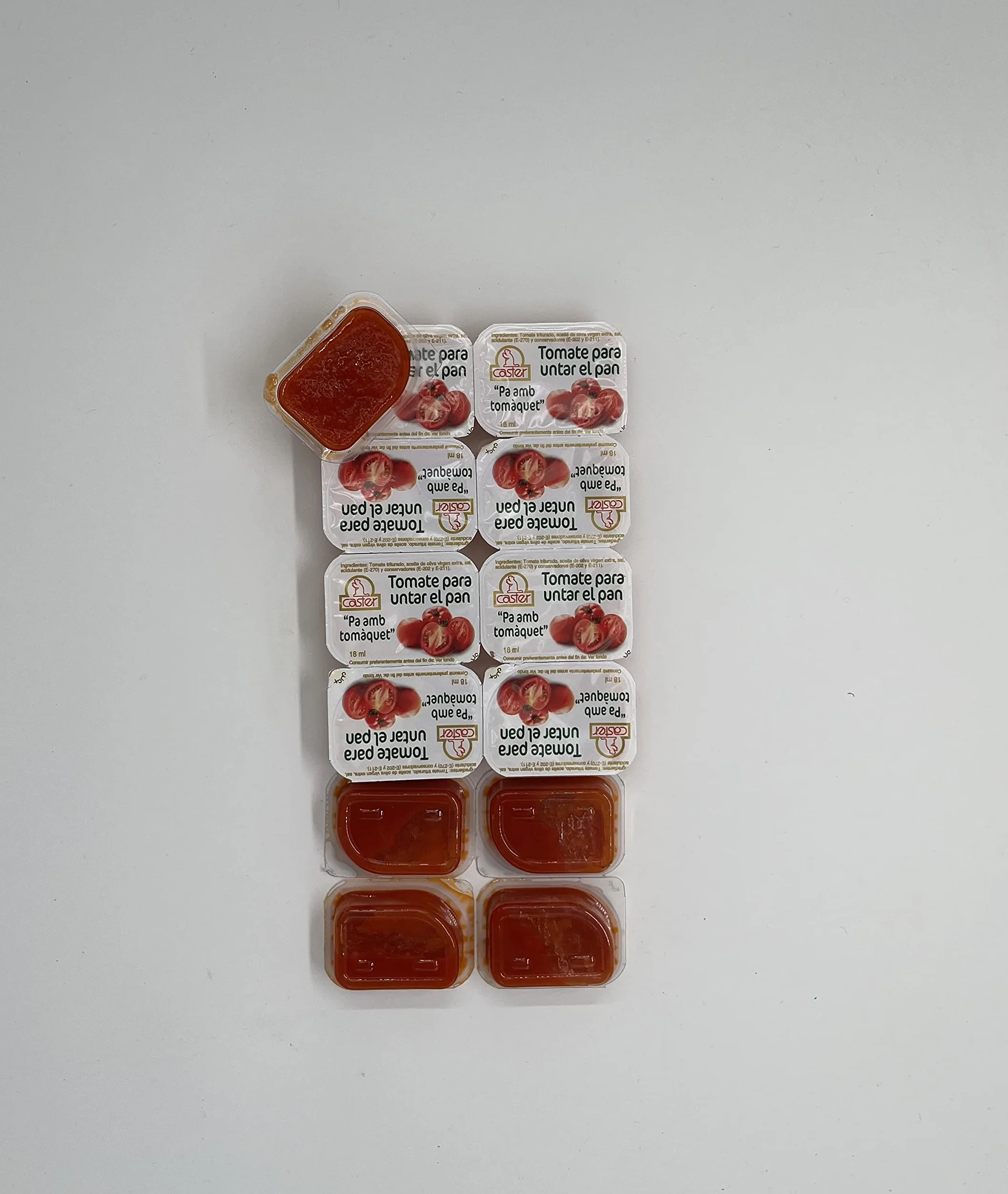 Tomate Natural Triturado Monodosis 144 Tarrinas 18gr Aceite Oliva Virgen Extra